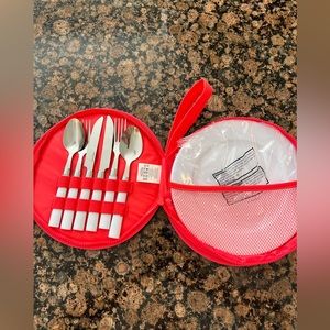 Sunnylife 2 person plate and cutlery set